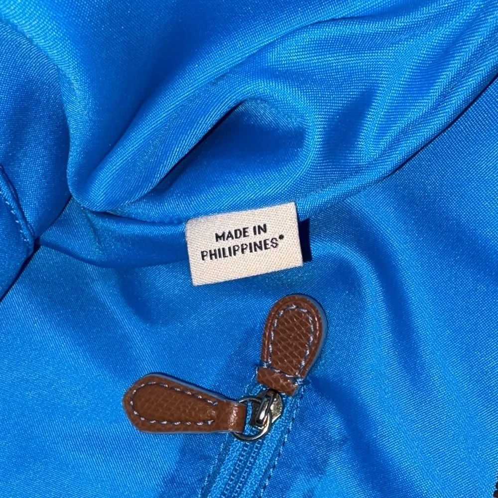 Beautiful BNWOT Coach Blue & Tan Tote Bag (see staun on inside pocket)